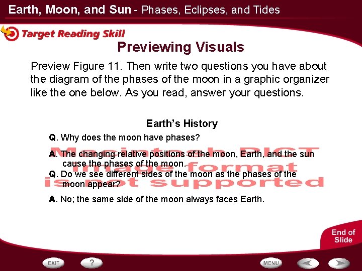 Earth, Moon, and Sun - Phases, Eclipses, and Tides Previewing Visuals Preview Figure 11.