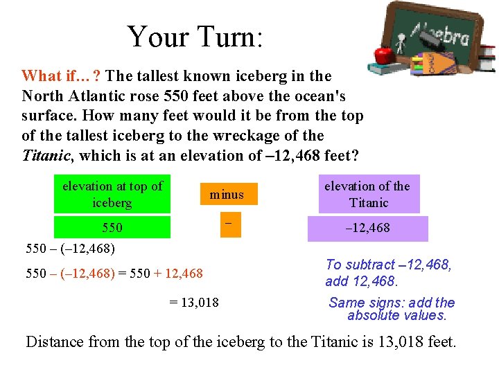 Your Turn: What if…? The tallest known iceberg in the North Atlantic rose 550