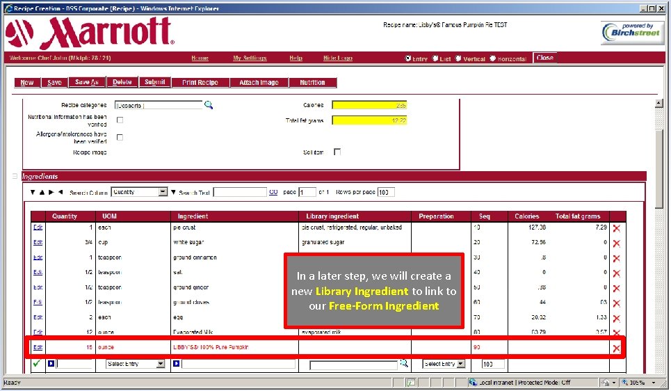 In a later step, we will create a new Library Ingredient to link to
