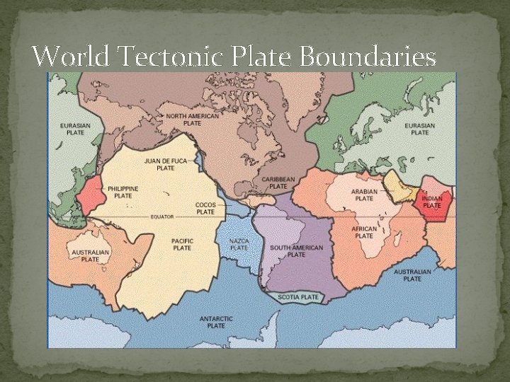 World Tectonic Plate Boundaries 