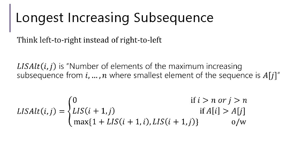 Longest Increasing Subsequence 