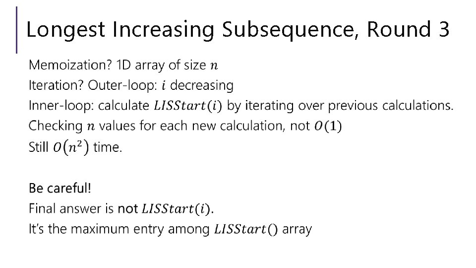 Longest Increasing Subsequence, Round 3 