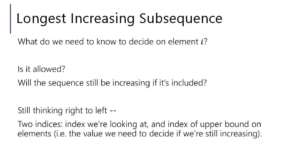 Longest Increasing Subsequence 