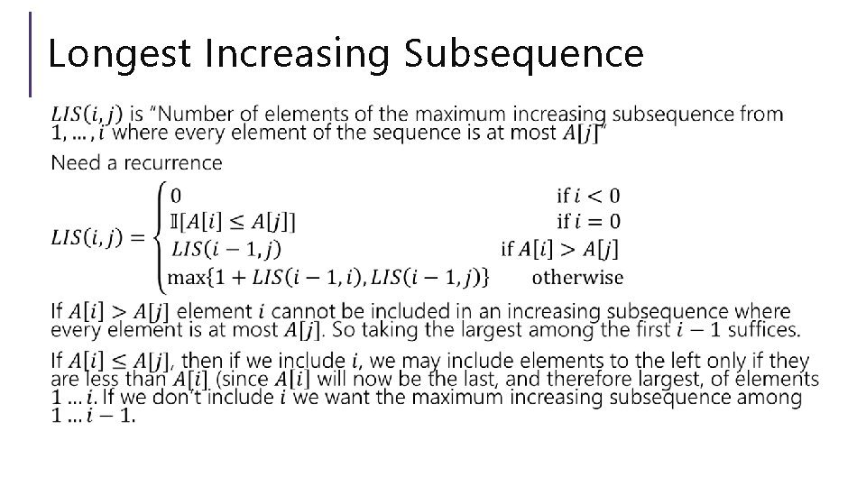 Longest Increasing Subsequence 