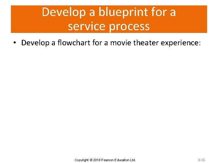 Develop a blueprint for a service process • Develop a flowchart for a movie