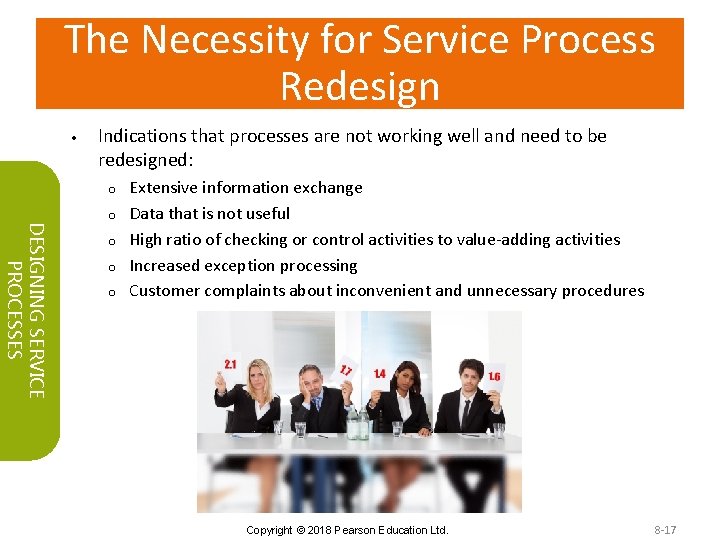 The Necessity for Service Process Redesign • Indications that processes are not working well