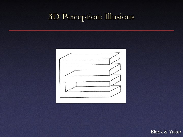 3 D Perception: Illusions Block & Yuker 