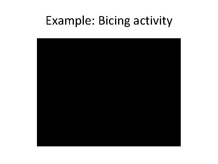 Example: Bicing activity 