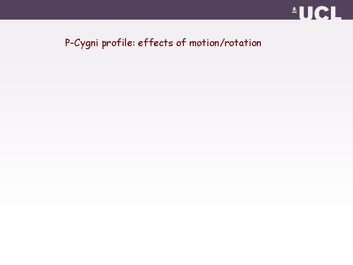 P-Cygni profile: effects of motion/rotation 