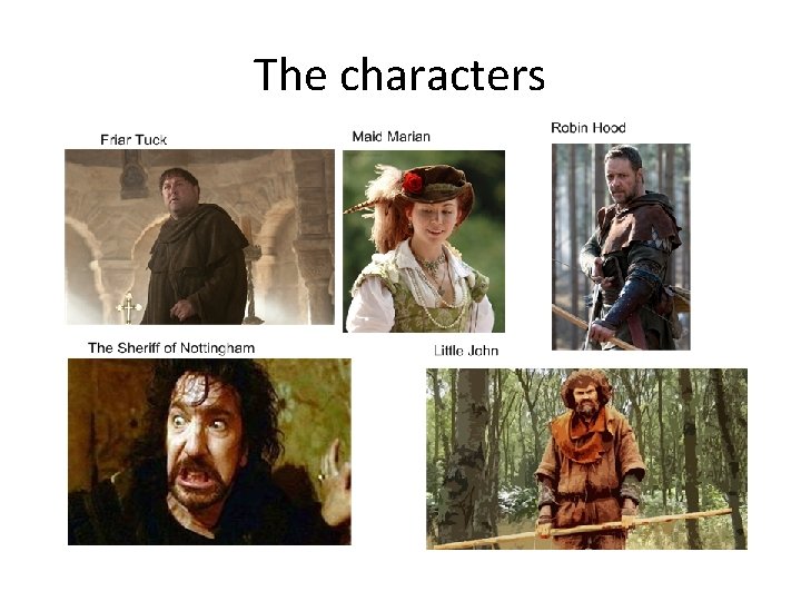 The characters 