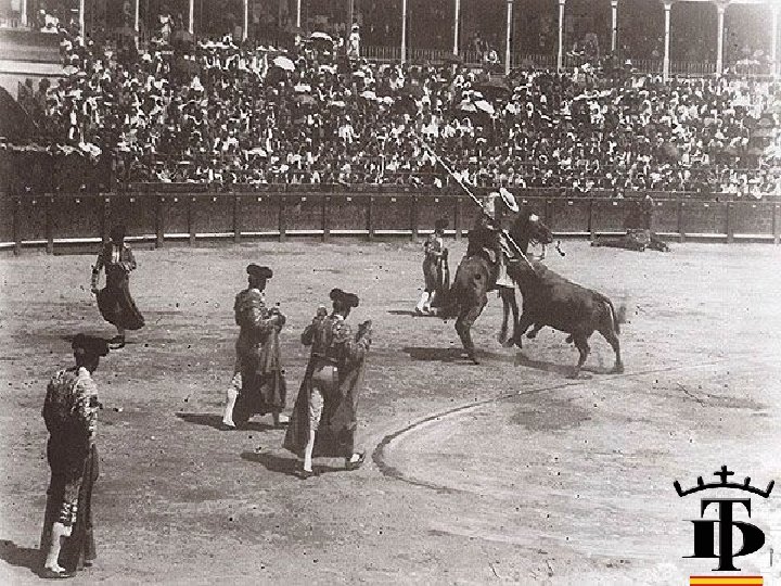 En las corridas de toros antiguas los caballos