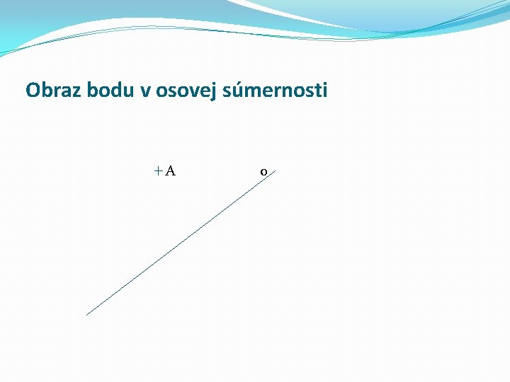 Obraz bodu v osovej súmernosti A o 