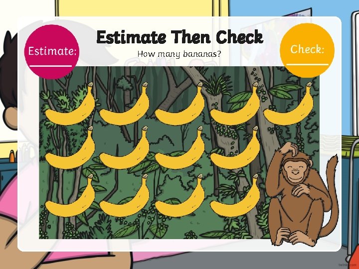 Estimate Then Check How many bananas? 