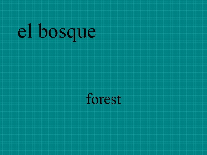 el bosque forest 