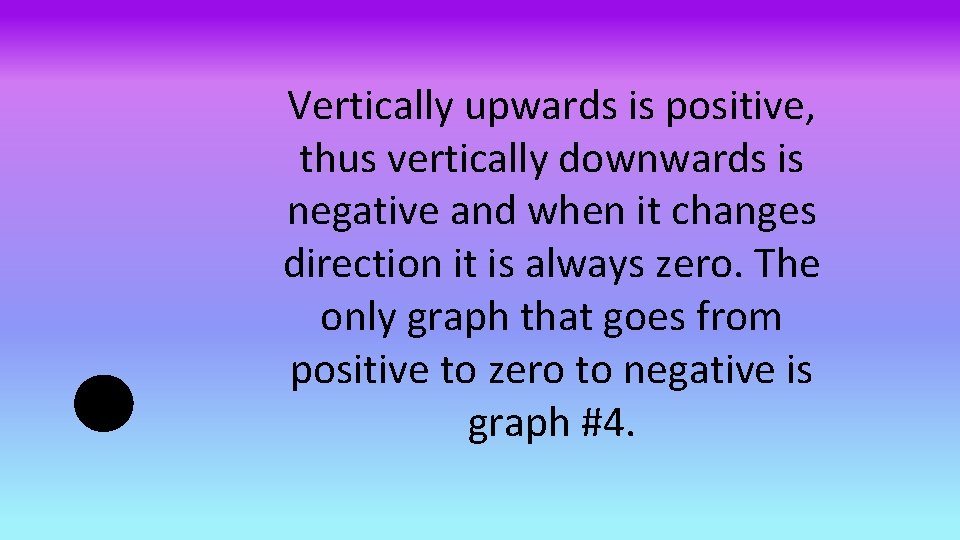 Vertically upwards is positive, thus vertically downwards is negative and when it changes direction