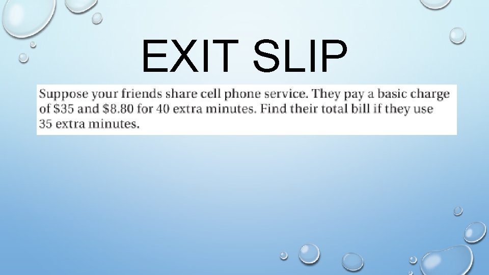EXIT SLIP 