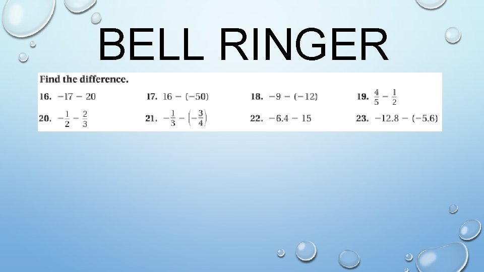BELL RINGER 