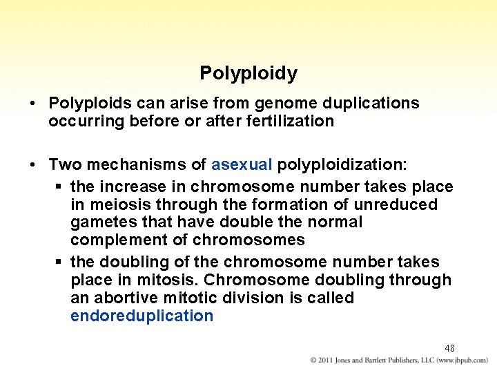 Polyploidy • Polyploids can arise from genome duplications occurring before or after fertilization •