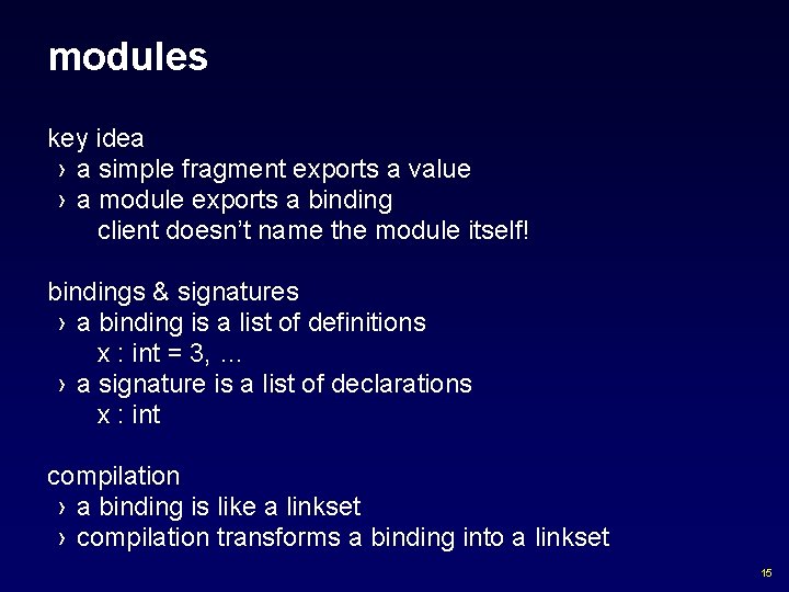 modules key idea › a simple fragment exports a value › a module exports