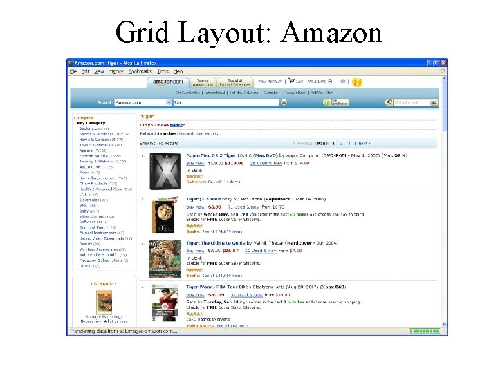 Grid Layout: Amazon 