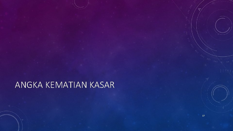 ANGKA KEMATIAN KASAR 17 