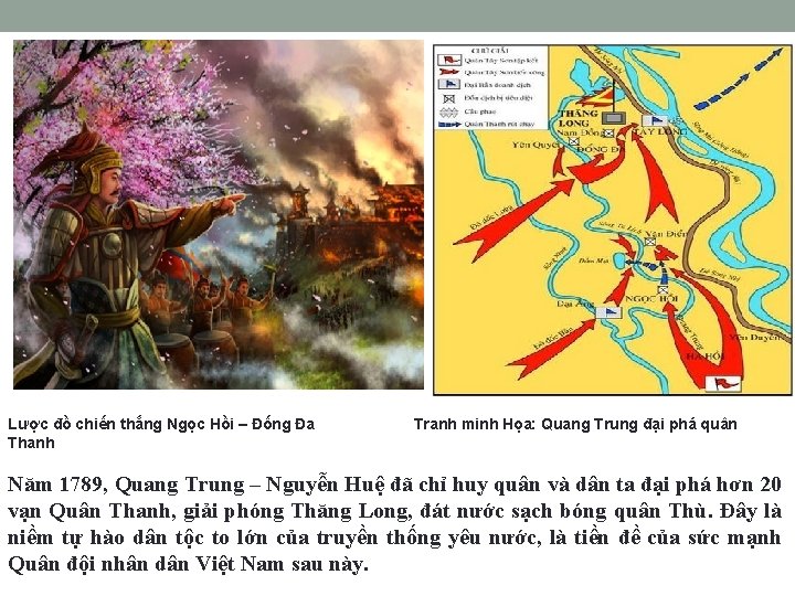 Lược đồ chiến thắng Ngọc Hồi – Đống Đa Thanh Tranh minh Họa: Quang