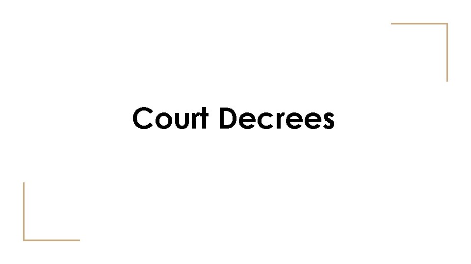 Court Decrees 