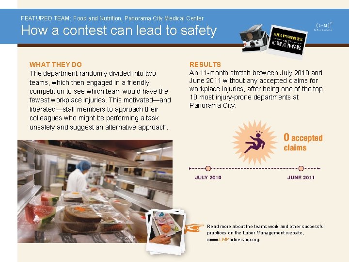 FEATURED TEAM: Food and Nutrition, Panorama City Medical Center How a contest can lead