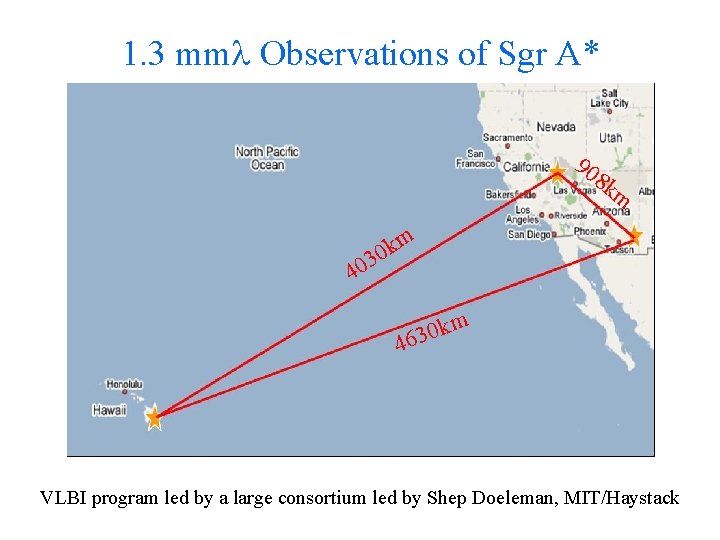 1. 3 mm Observations of Sgr A* 90 8 k m m k 0