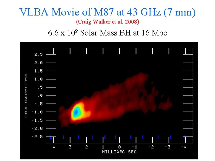 VLBA Movie of M 87 at 43 GHz (7 mm) (Craig Walker et al.