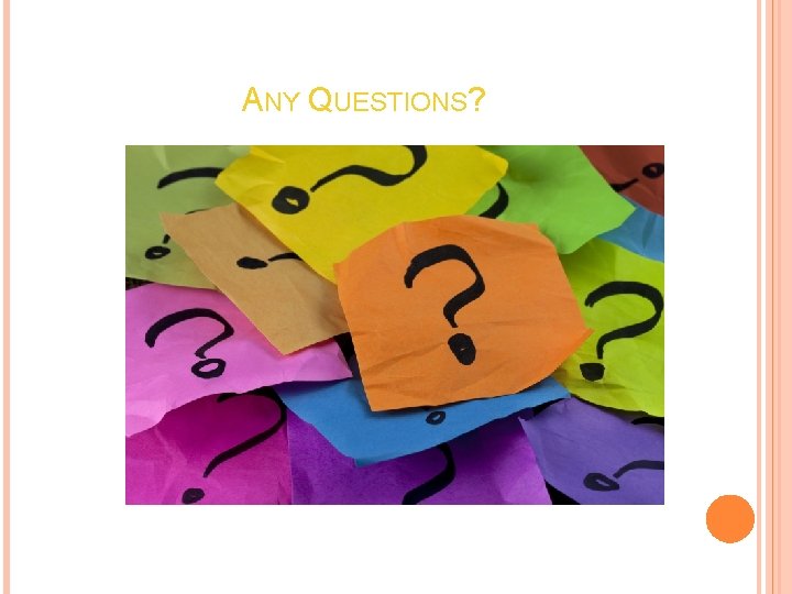 ANY QUESTIONS? 