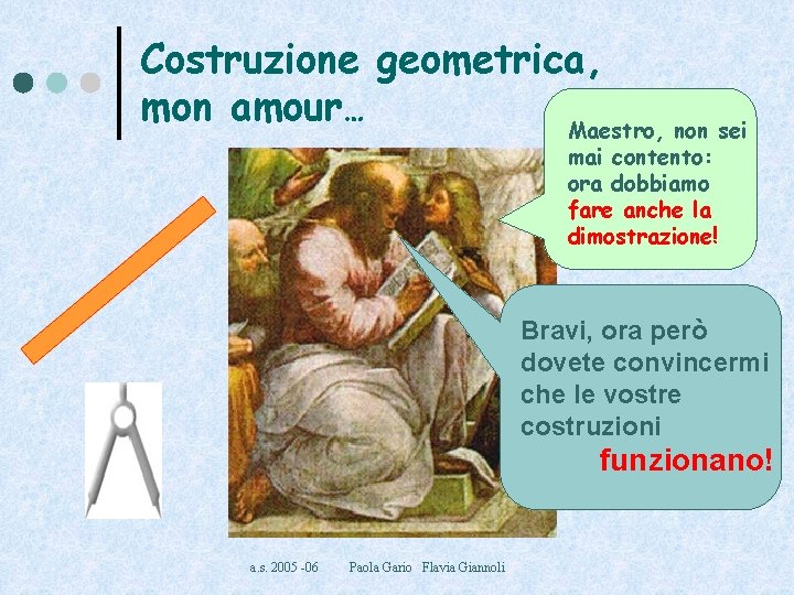 Costruzione geometrica, mon amour… Maestro, non sei mai contento: ora dobbiamo fare anche la