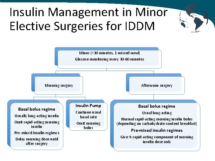 Insulin Management in Minor Elective Surgeries for IDDM Minor (<30 minutes, 1 missed meal)