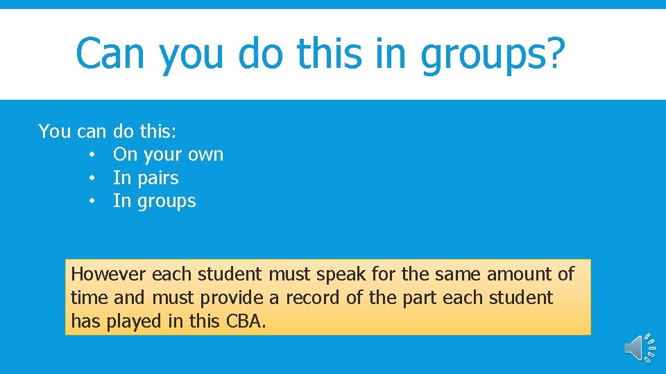 Can you do this in groups? You can • • • do this: On