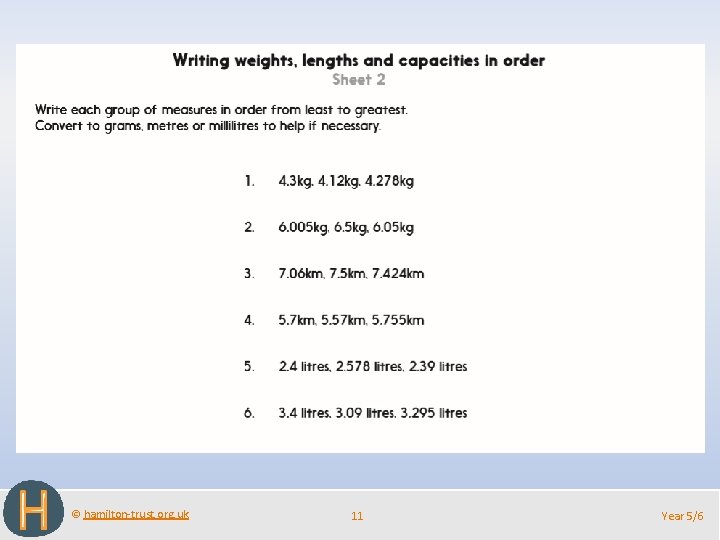© hamilton-trust. org. uk 11 Year 5/6 
