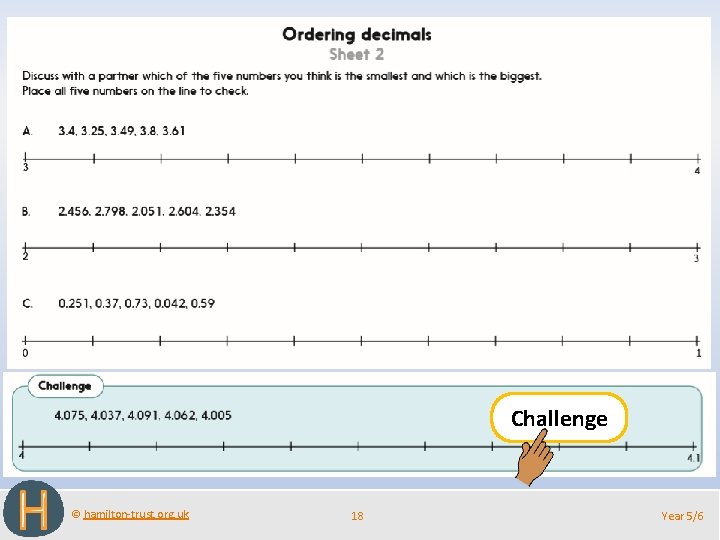 Challenge © hamilton-trust. org. uk 18 Year 5/6 