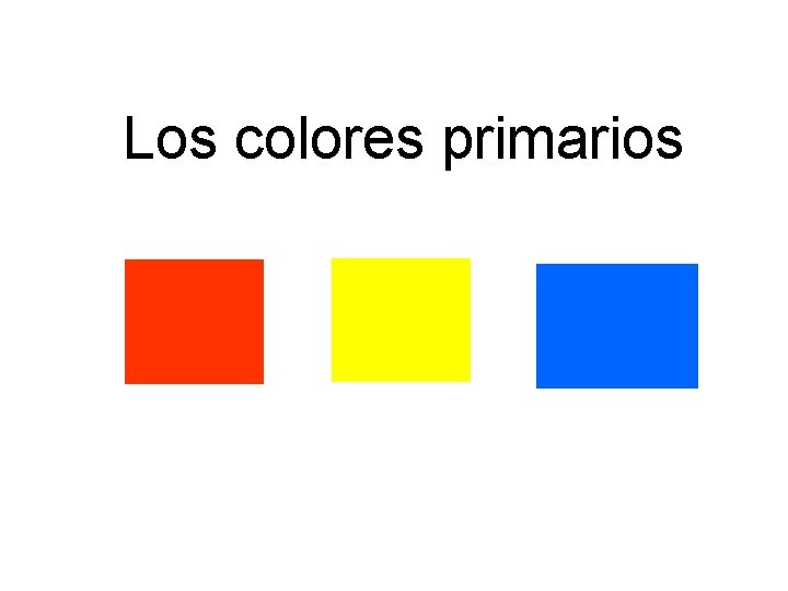 Los colores primarios 