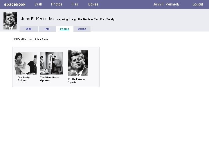 spacebook Wall Photos Flair Boxes John F. Kennedy is preparing to sign the Nuclear
