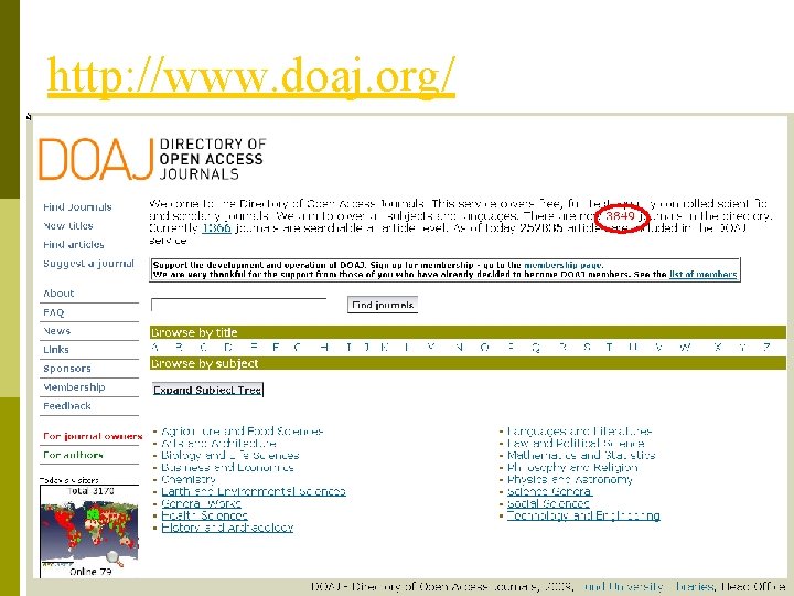 http: //www. doaj. org/ http: //www. doaj. org/