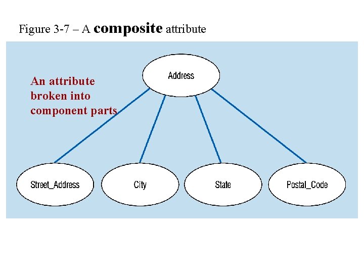 Figure 3 -7 – A composite attribute An attribute broken into component parts 