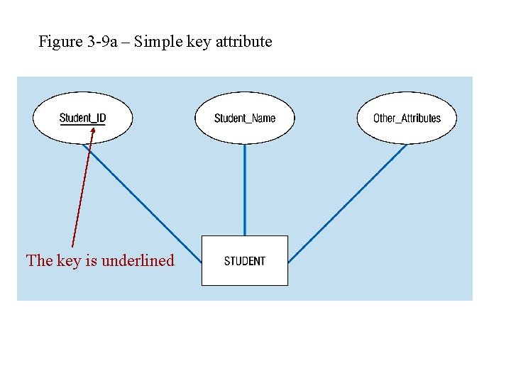 Figure 3 -9 a – Simple key attribute The key is underlined 