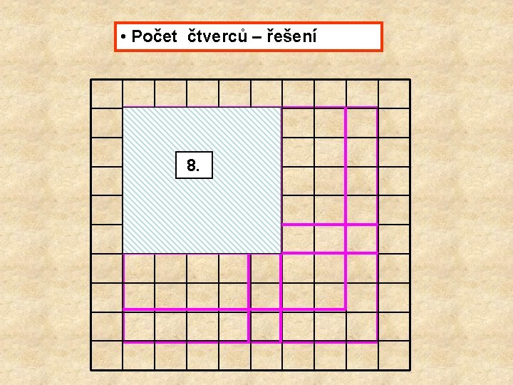  • Počet čtverců – řešení 8. 