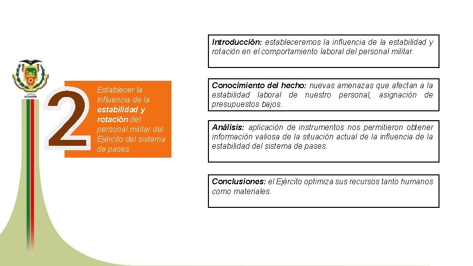 Introducción: estableceremos la influencia de la estabilidad y rotación en el comportamiento laboral del