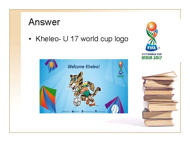 Answer • Kheleo- U 17 world cup logo 