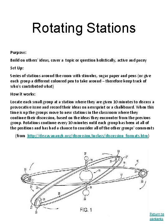 Rotating Stations Purpose: Build on others’ ideas, cover a topic or question holistically, active