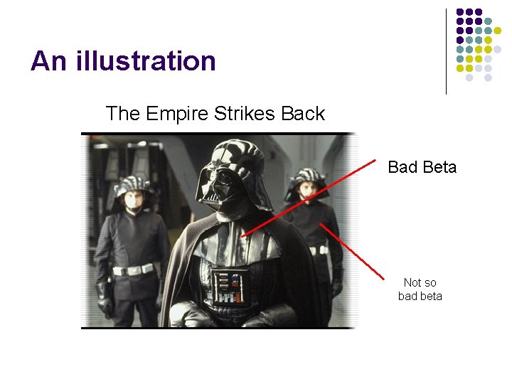 An illustration The Empire Strikes Back Bad Beta Not so bad beta 