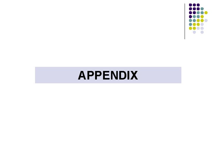 APPENDIX 