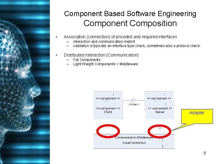Component Based Software Engineering Component Composition • Association (connection) of provided and required interfaces