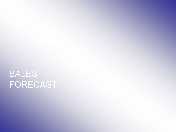 SALES FORECAST 