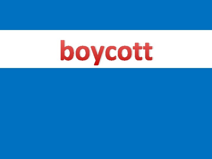 boycott 